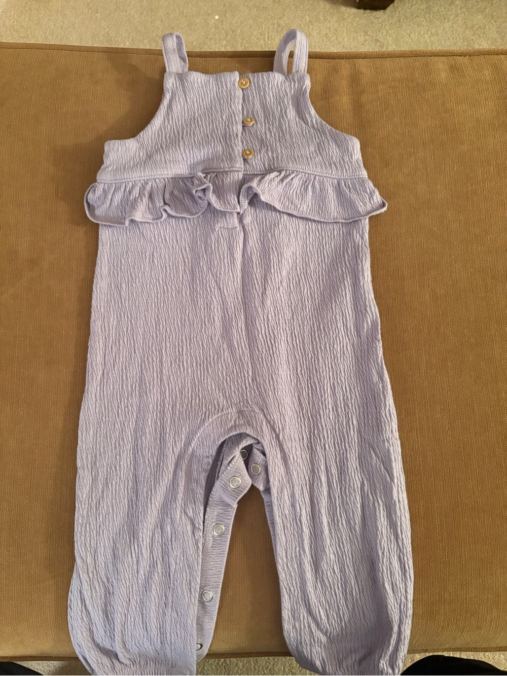 Carter's Lilac Ruffle Textured Romper